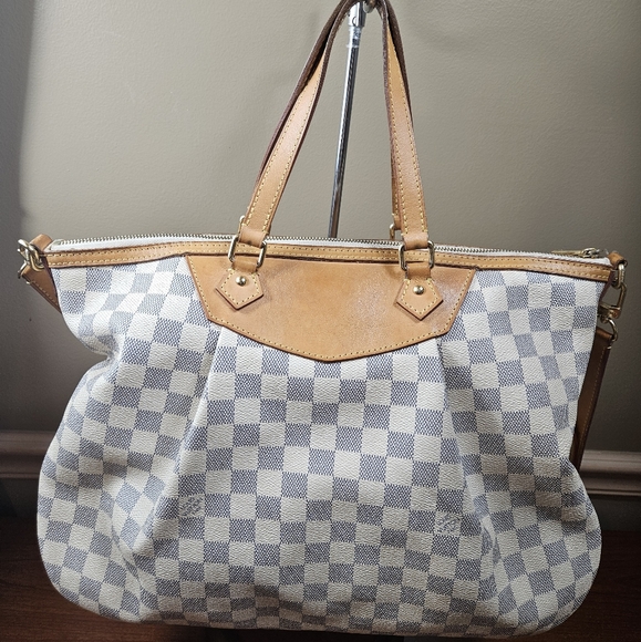 Auth Louis Vuitton Siracusa GM Demier Azur Handbag bag - Picture 2 of 14